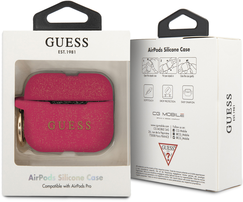 Guess Airpods Pro Glitter Fuchsia