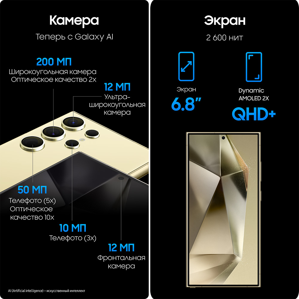Samsung Galaxy S24 Ultra 12 Гб/1 Тб 5G Желтый