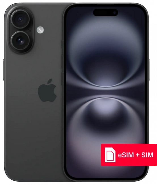 Изображение товара Apple iPhone 16 256Gb eSIM + SIM Черный - Современный Смартфон
