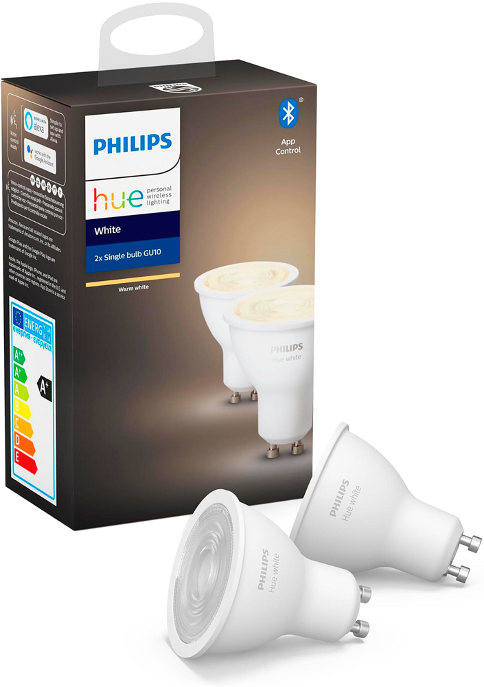 Philips Hue 5.2W 2P EU лампа с цоколем GU10 White 2 шт