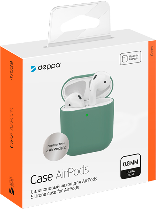 Deppa AirPods 2 Ultra Slim Dark Green