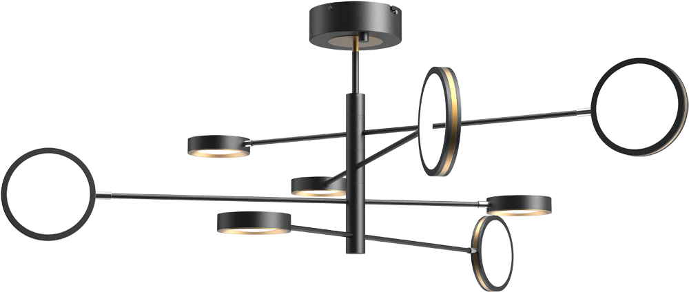 Yeelight C2103Arowana Chandelier 8head потолочный Черный/Золотой (YLDL02)