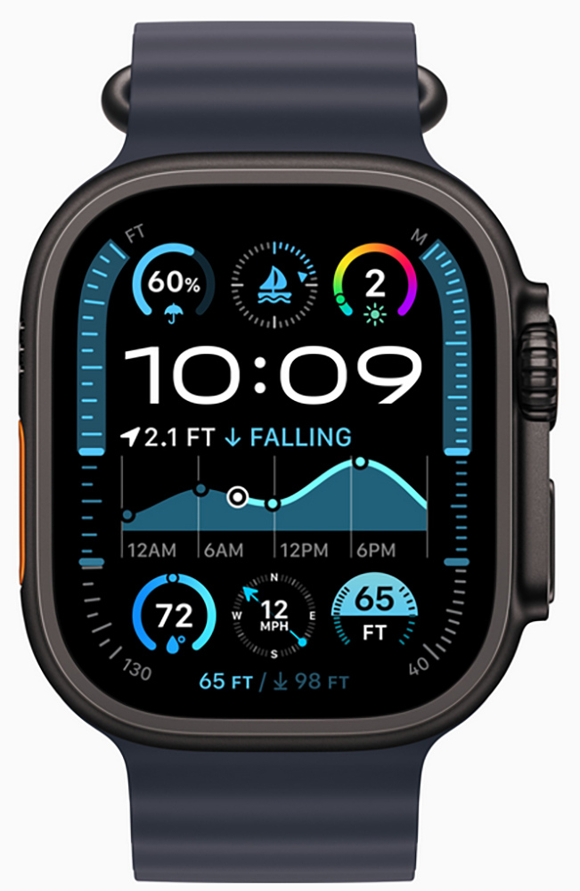 Apple Watch Ultra 2 (2024) Black Titanium +ремешок Ocean Band navy