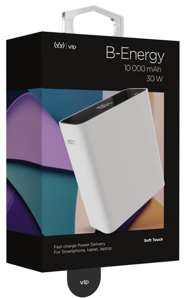 VLP B-Energy 10000 mAh 30 W USB-C+USB-A Белый