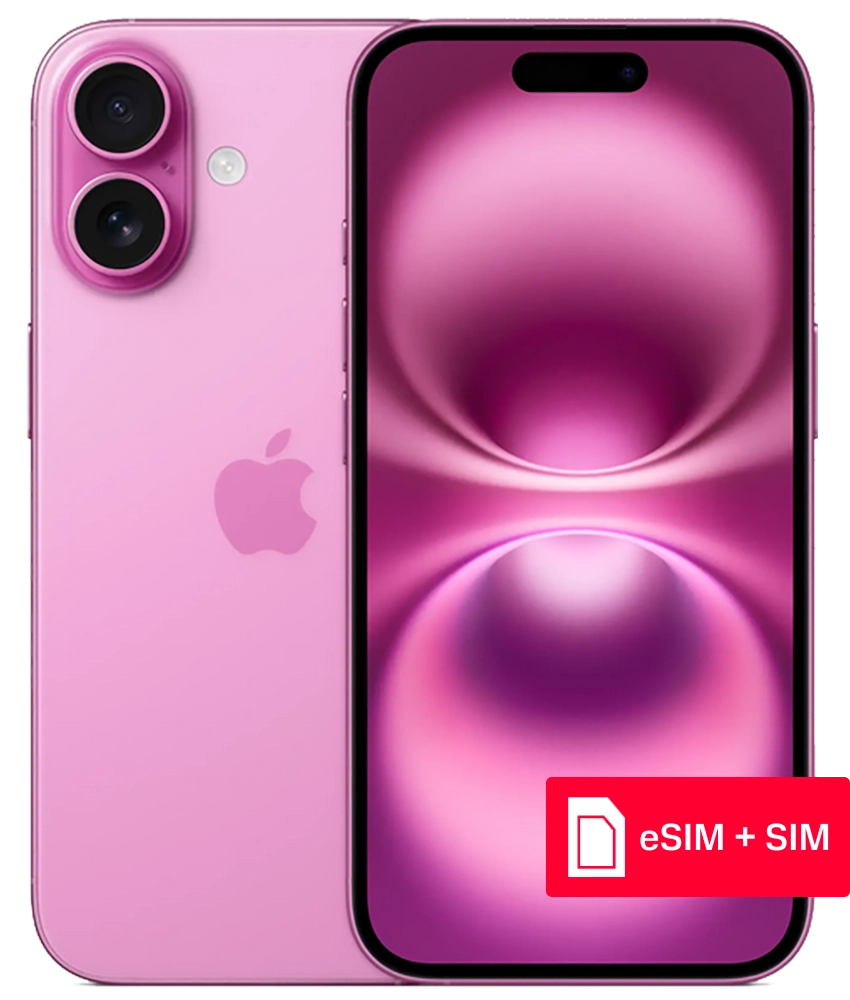 Apple iPhone 16 128Gb eSIM + SIM Розовый