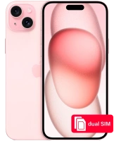 Изображение товара Apple iPhone 15 256 SIM+SIM Розовый Б/У "Отличный"