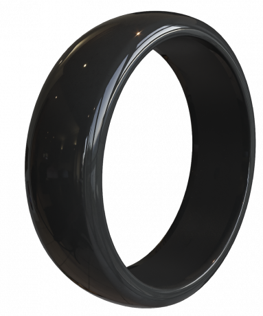 Изображение товара Платёжное кольцо МТС чёрное гладкое размер 19 для бесконтактных платежей