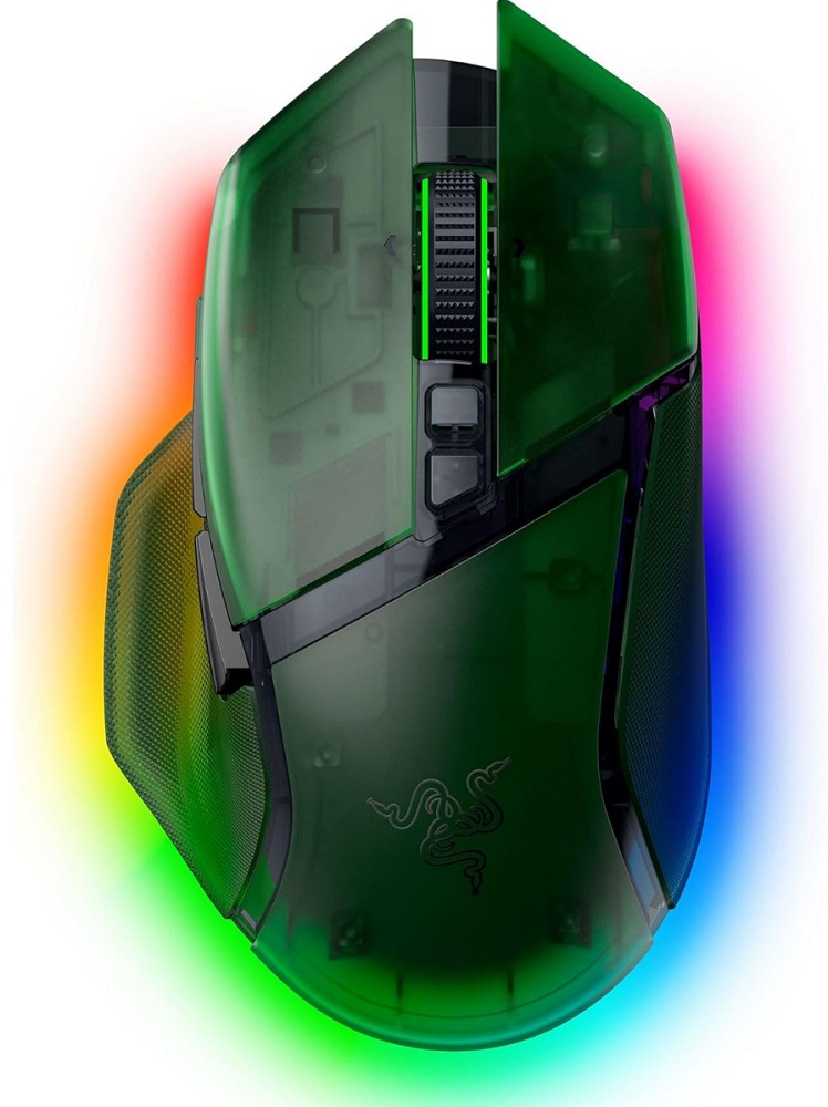 Мышь беспроводная/проводная Razer Basilisk V3 Pro 35K - Phantom Green Ed. [RZ01-05240300-R3G1]