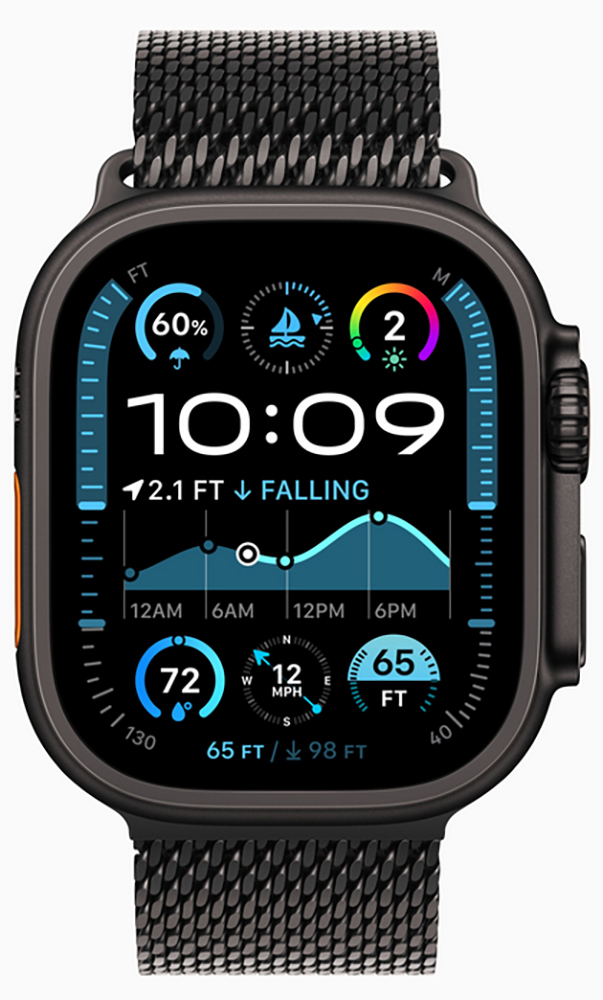 Apple Watch Ultra 2 (2024) Black Titanium +ремешок Titanium Milanese Loop black (M)