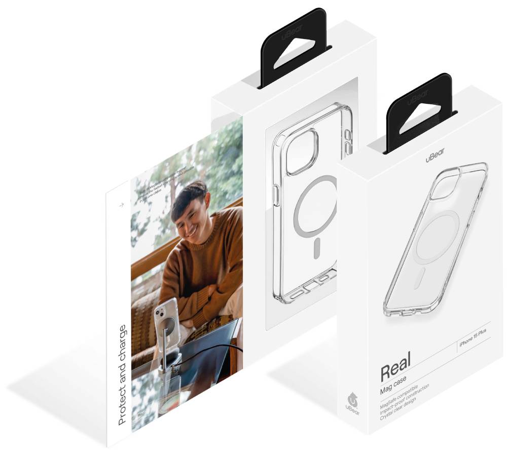 uBear Real Mag Case для iPhone 15 Plus Прозрачный