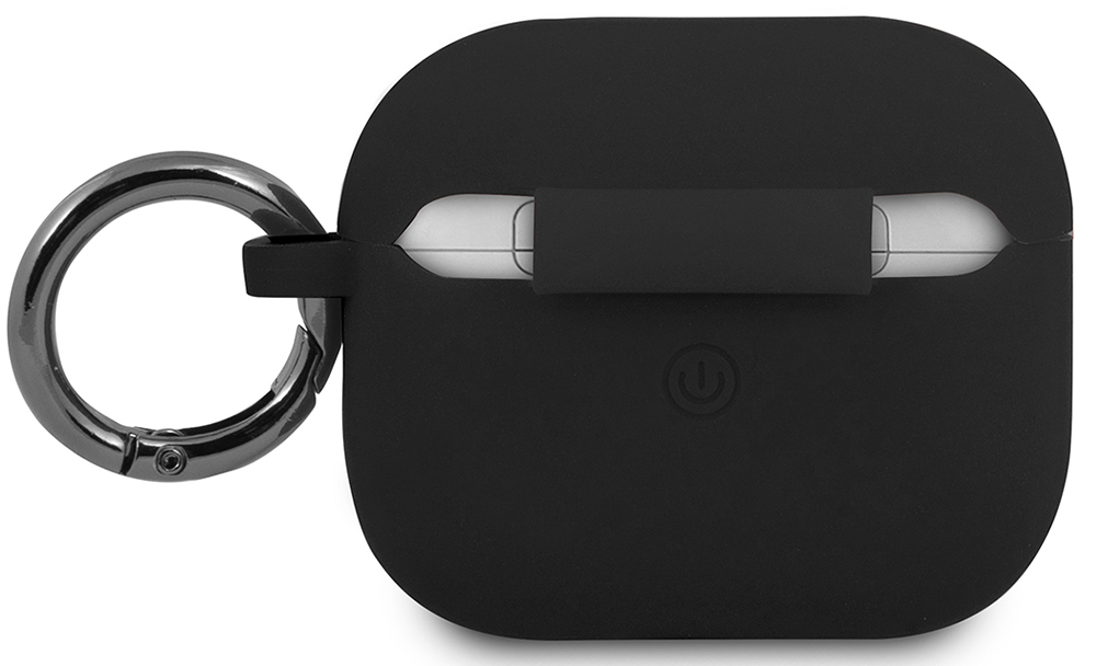 Ferrari для Airpods 3 Silicone case with ring Черный