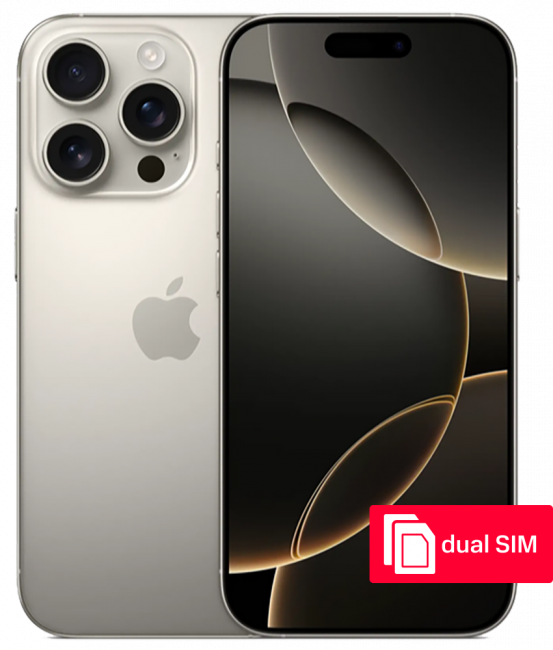 Изображение товара Apple iPhone 16 Pro 256Gb SIM + SIM Natural Titanium