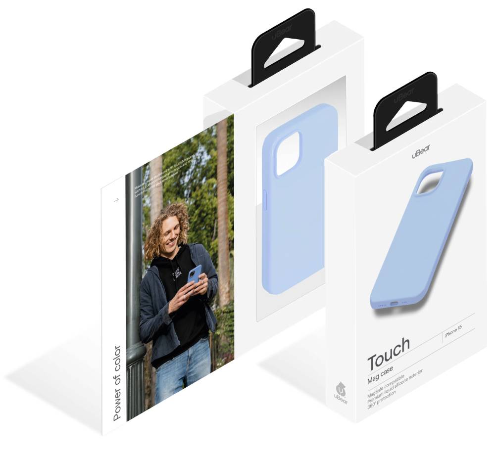 uBear Touch Mag Case для iPhone 15 Голубой