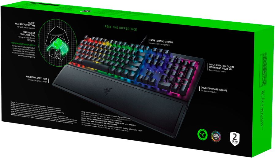 Razer BlackWidow V3 Green Switch проводная игровая Black