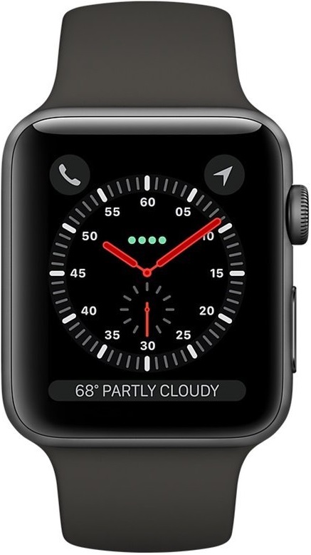 Apple Watch Series 3 38 мм серый космос + ремешок серый (MR352RU/A)