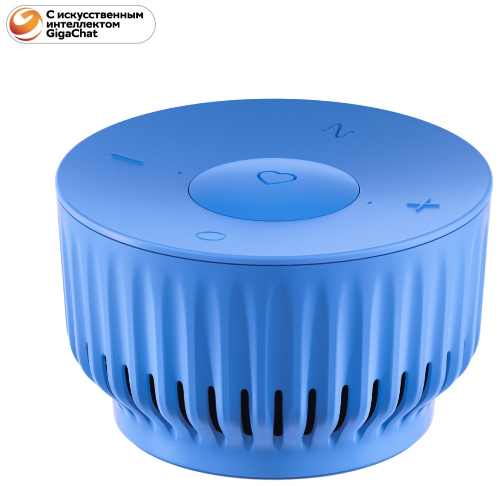 Sber Boom mini c семейством виртуальных ассистентов Салют Безоблачный голубой