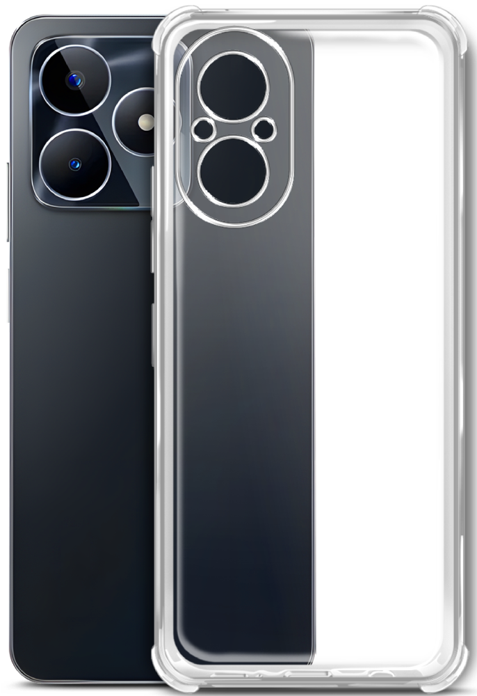 Borasco Bumper Case для realme Note 50|realme C51|realme C53 Прозрачный