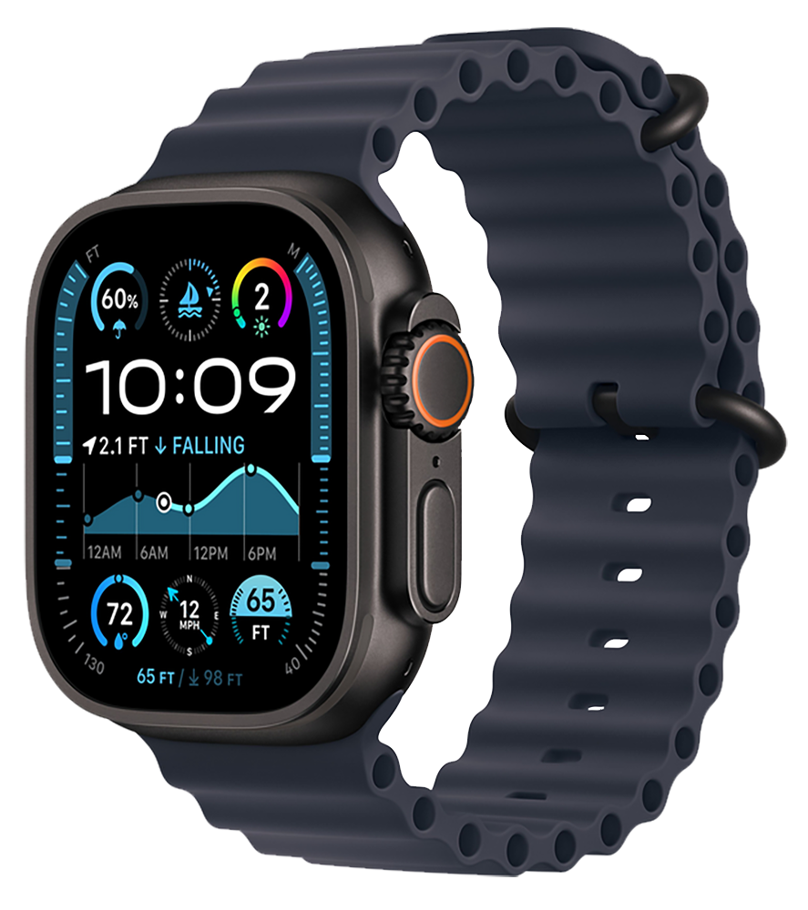 Apple Watch Ultra 2 (2024) Black Titanium +ремешок Ocean Band navy