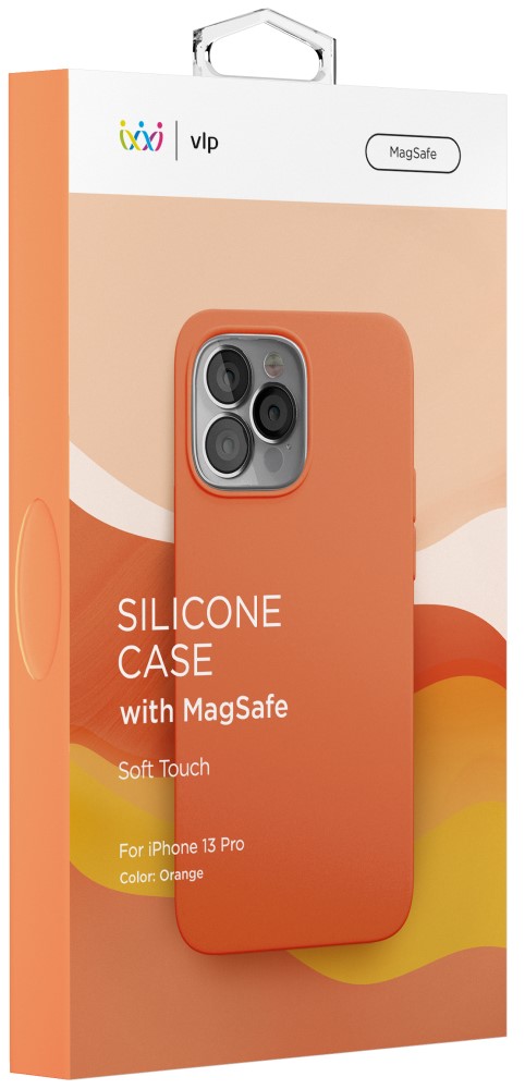 VLP iPhone 13 pro Silicone Case MagSafe Orange