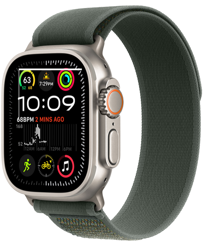Apple Watch Ultra 2 (2024) Natural Titanium +ремешок Trail Loop Green