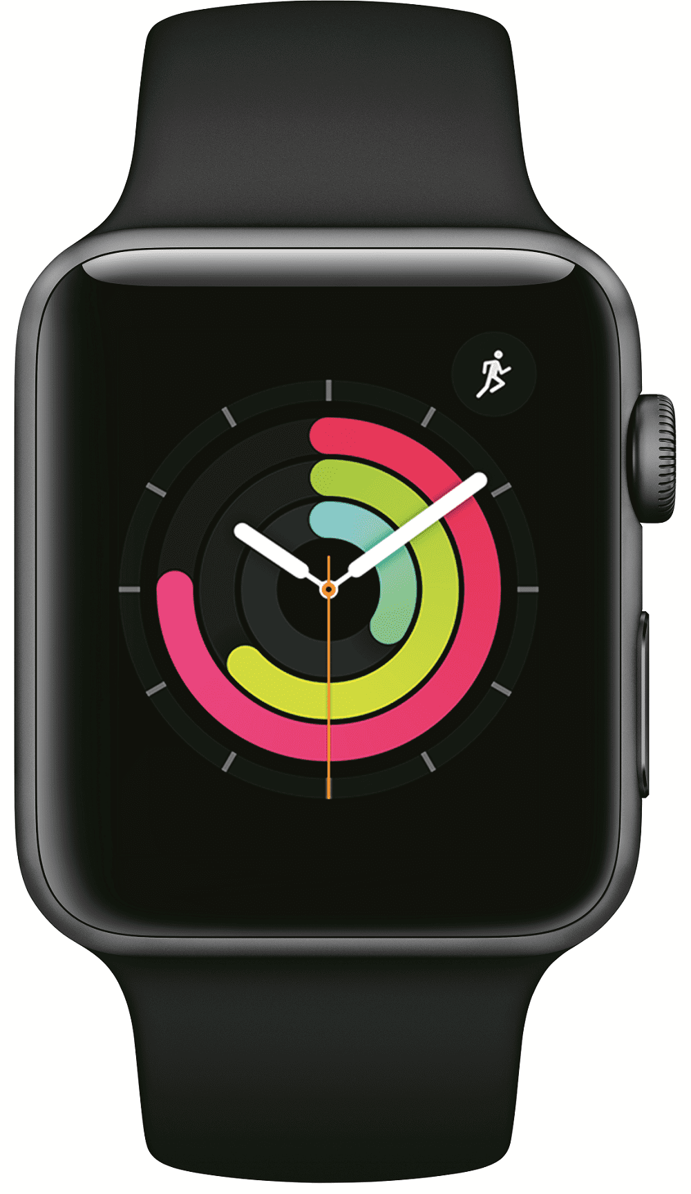 Apple Watch Series 3 42 мм серый космос + ремешок черный (MTF32RU/A)