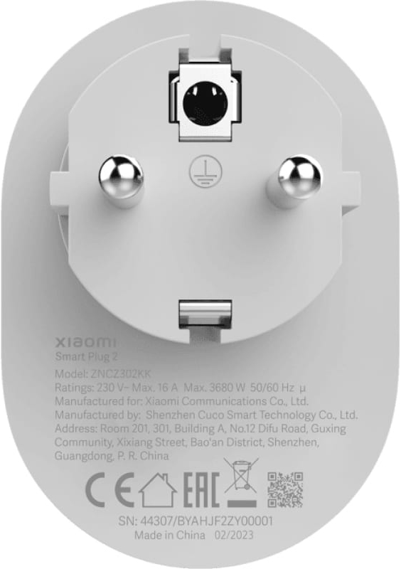 Xiaomi Smart Power Plug 2 EU Белая