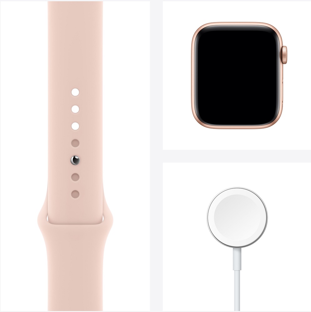 Apple Watch SE GPS 44мм корпус из алюминия розовый + ремешок розовый (MYDR2RU/A)