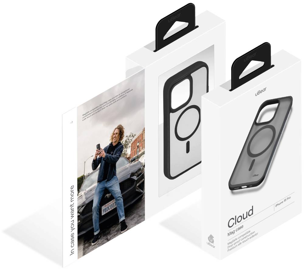 uBear Cloud Mag Case для iPhone 15 Pro Черный