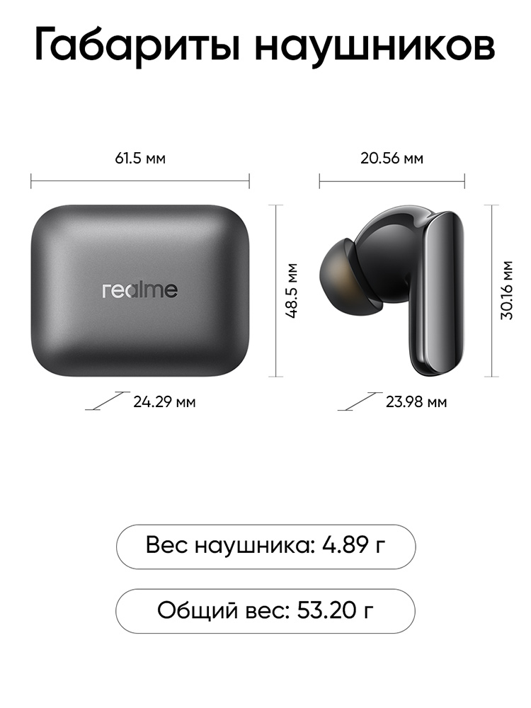 realme Buds Air 7 Pro Черные