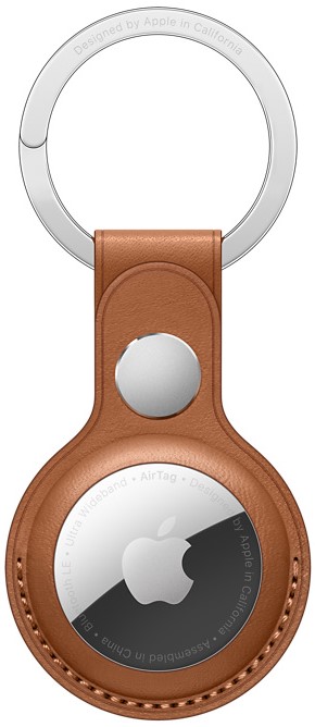 Apple для AirTag Leather Key Ring Золотисто-коричневый (MX4M2ZM/A)