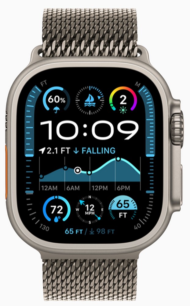 Apple Watch Ultra 2 (2024) Natural Titanium +ремешок Titanium Milanese Loop natural (M)