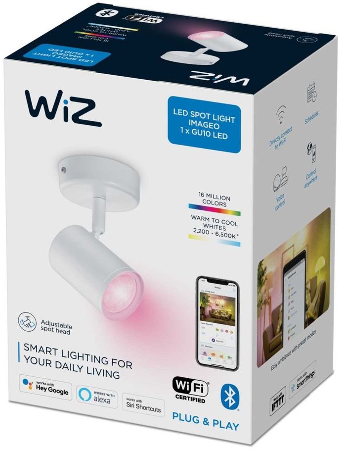 WiZ IMAGEO Spots 1x5W W 22-65K RGB Белый