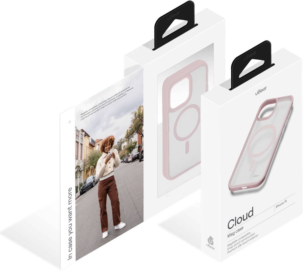uBear Cloud Mag Case для iPhone 15 Розовый