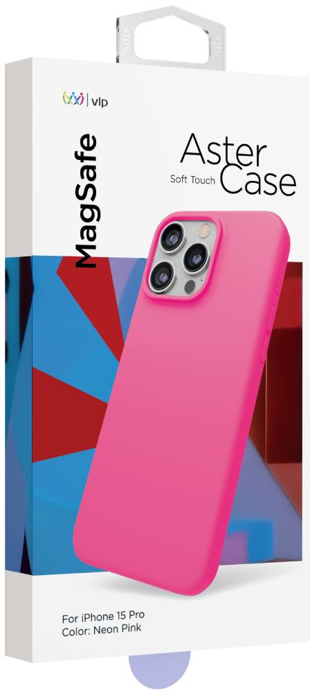 VLP Aster Case с MagSafe для iPhone 15 Pro Неоновый розовый