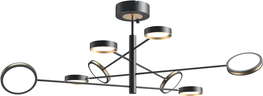 Yeelight C2103Arowana Chandelier 8head потолочный Черный/Золотой (YLDL02)