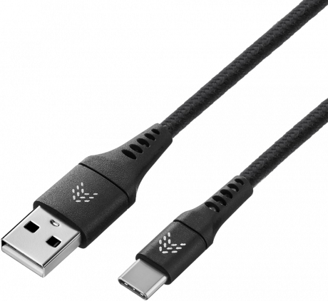 Изображение товара Rocket Contact USB-A - USB-C 1м оплётка нейлон Черный