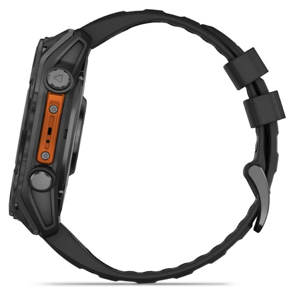 Garmin Fenix 8 AMOLED 51мм Темно-серые с черным ремешком