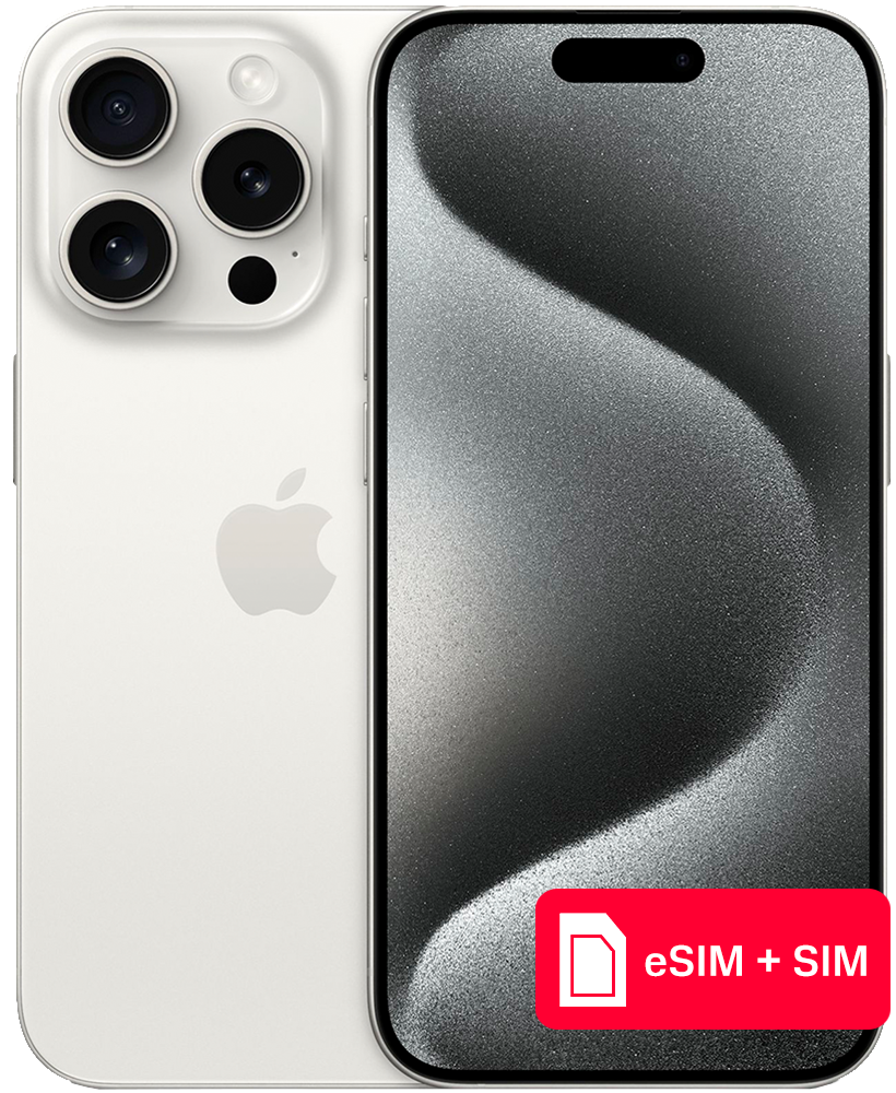 Apple iPhone 15 Pro 256Gb eSIM + SIM Белый титан