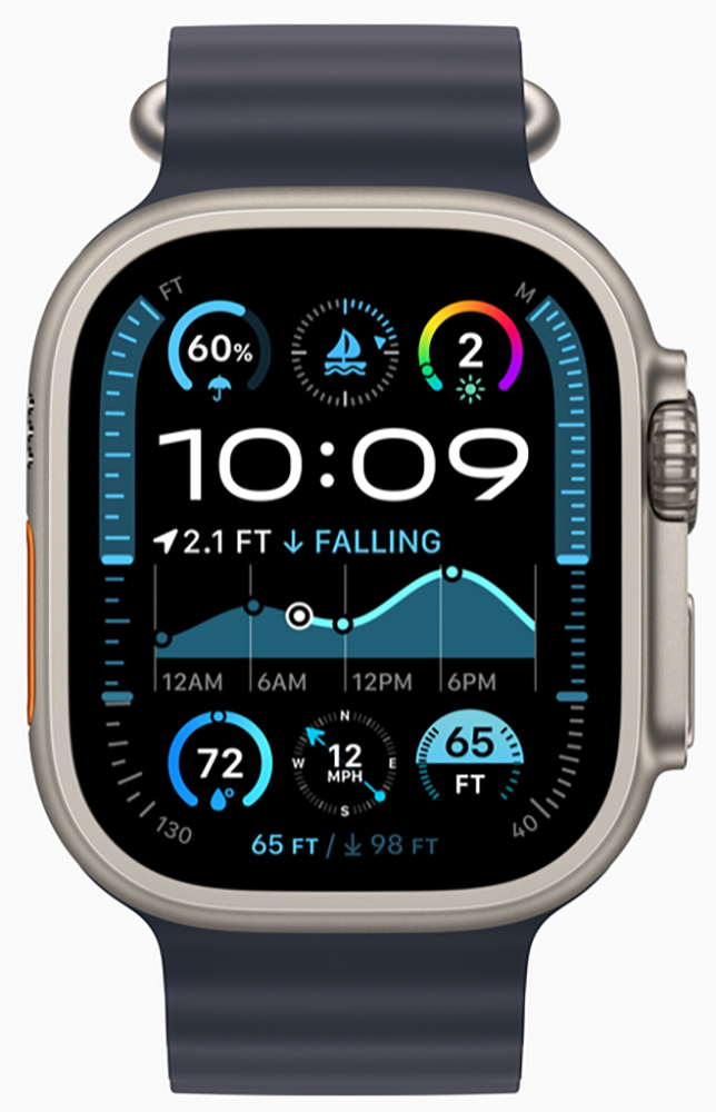 Apple Watch Ultra 2 (2024) Natural Titanium +ремешок Ocean Band Navy