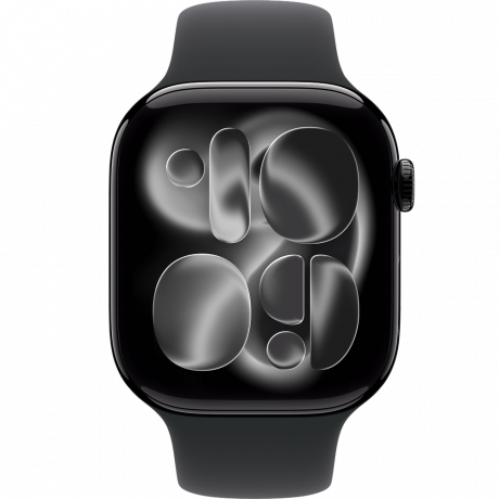 Изображение товара Apple Watch Series 11 GPS 42мм Jet black aluminium + ремешок Sport Band black