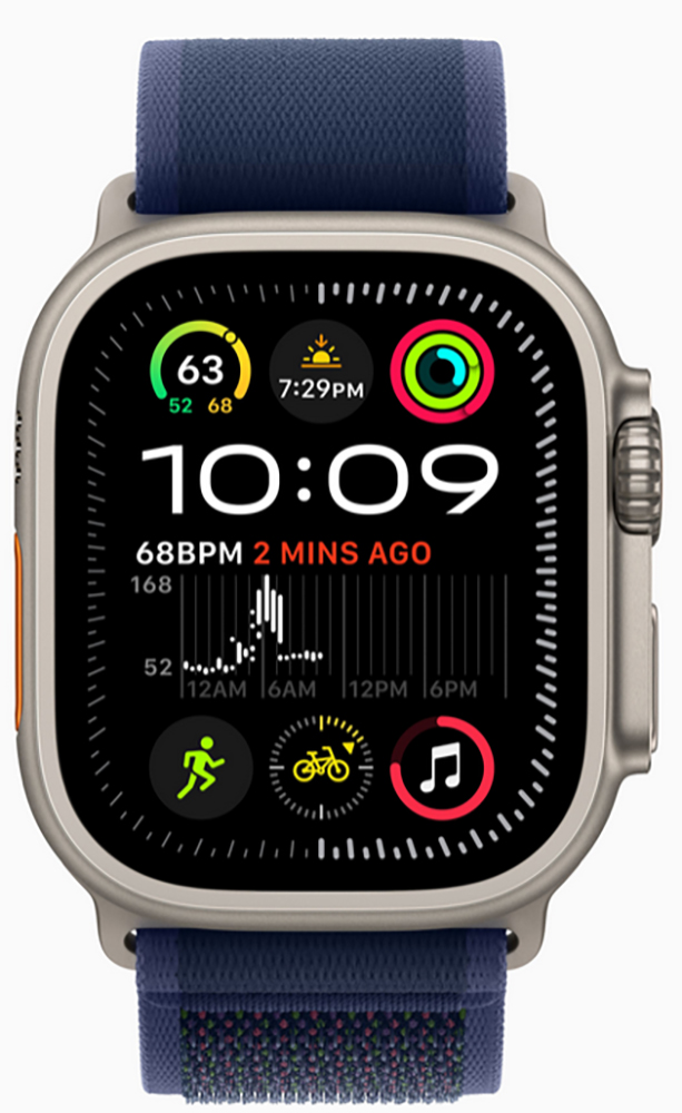 Apple Watch Ultra 2 (2024) Natural Titanium +ремешок Trail Loop Blue (S/M)