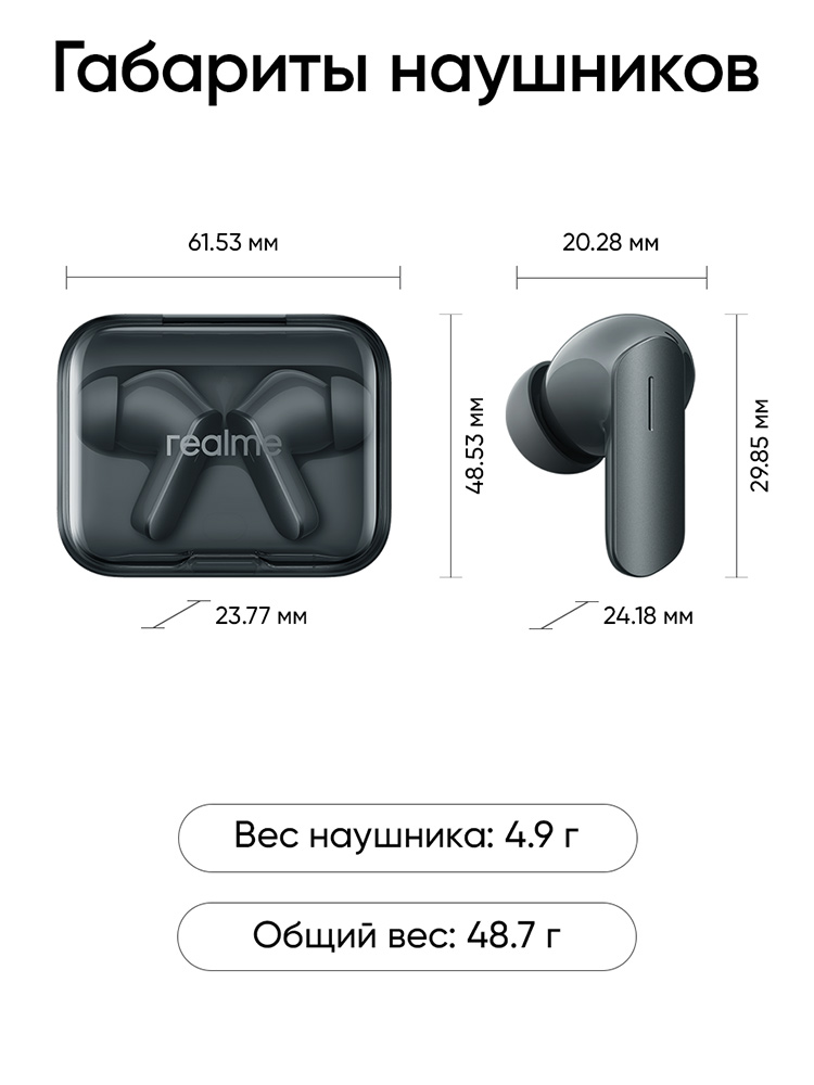 realme Buds Air 7 Черные