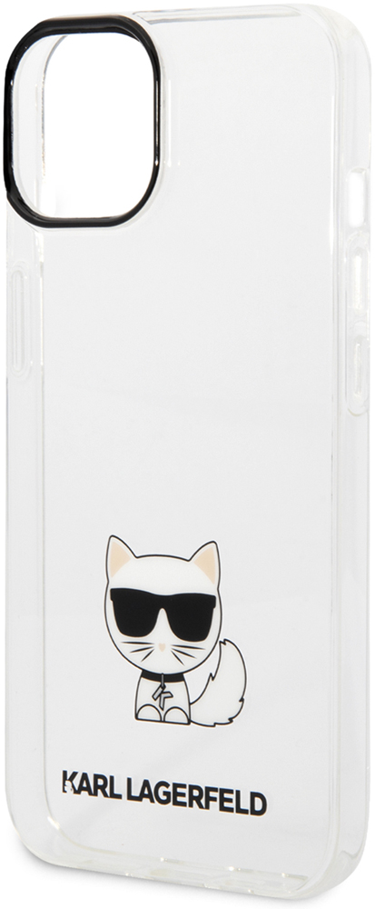 Karl Lagerfeld iPhone 14 Plus Choupette Body Logo and Black Camera Outline Прозрачный KLHCP14MCTTR