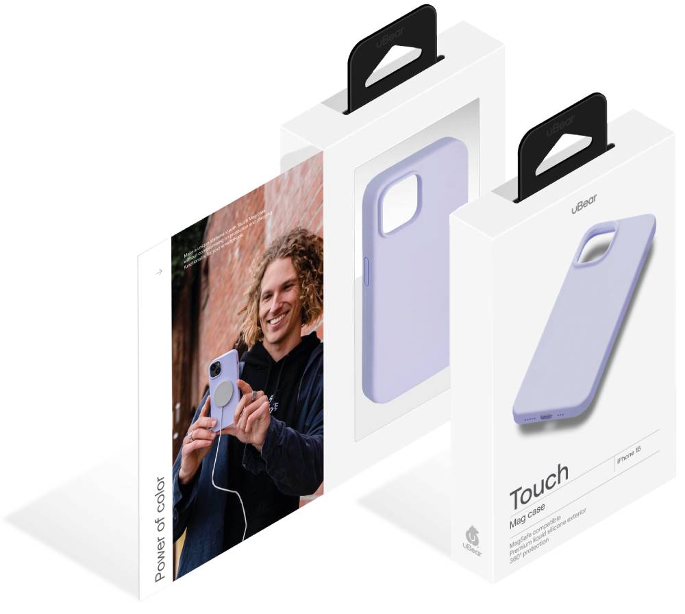 uBear Touch Mag Case для iPhone 15 Фиолетовый