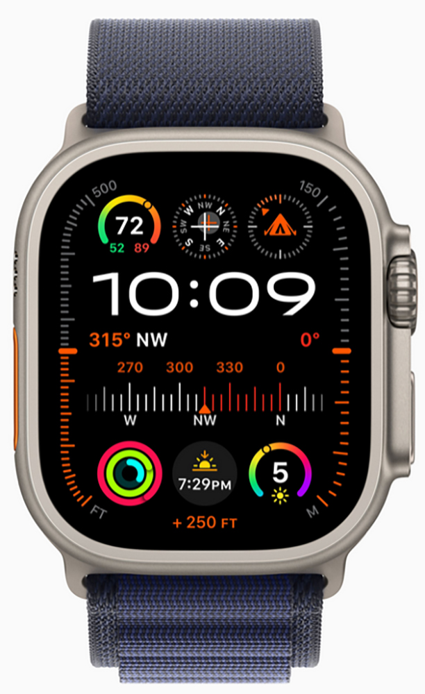 Apple Watch Ultra 2 (2024) Natural Titanium +ремешок Alpine Loop navy