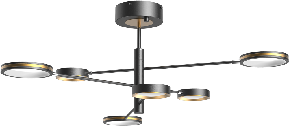 Yeelight C2103 Arowana Chandelier 6head потолочный Черный/Золотой (YLDL030)