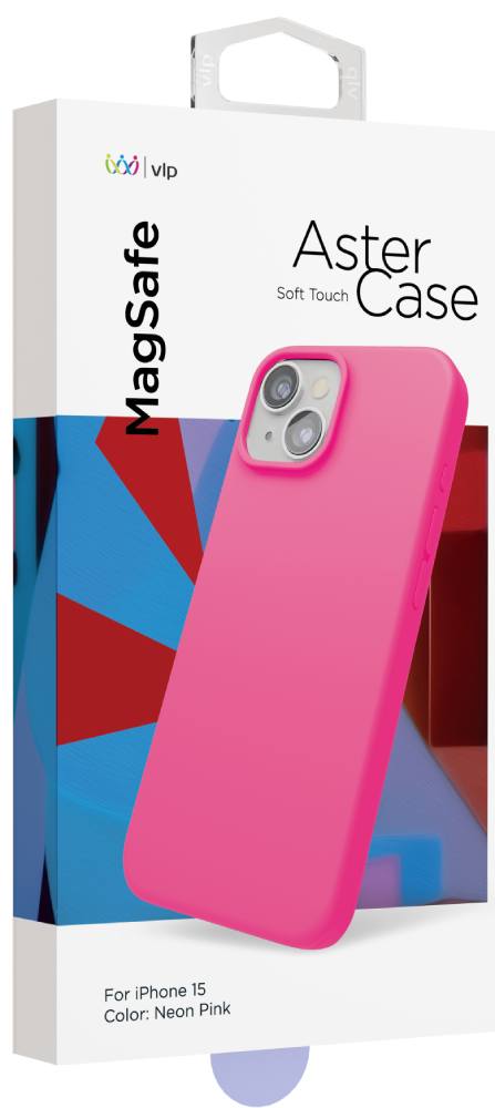 VLP Aster Case с MagSafe для iPhone 15 Неоновый розовый