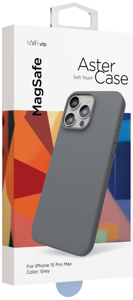 VLP Aster Case с MagSafe для iPhone 15 Pro Max Серый