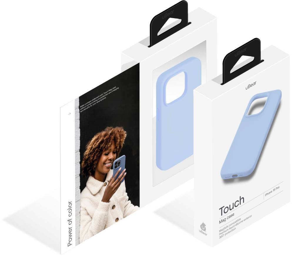 uBear Touch Mag Case для iPhone 15 Pro голубой