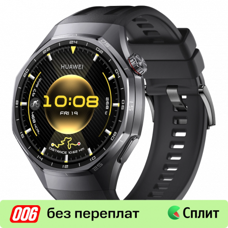 Изображение товара HUAWEI Watch GT 6 Pro Atum 46мм смарт-часы черные с AMOLED дисплеем и функциями здоровья